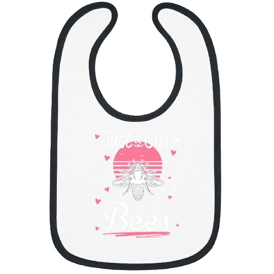 Bee Design Just A Girl Who Loves Bees Bibs