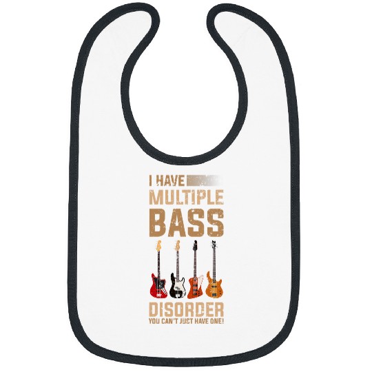 Funny Guitar Bassist Distressed Music Gift Musician Bass Guitarist Bibs