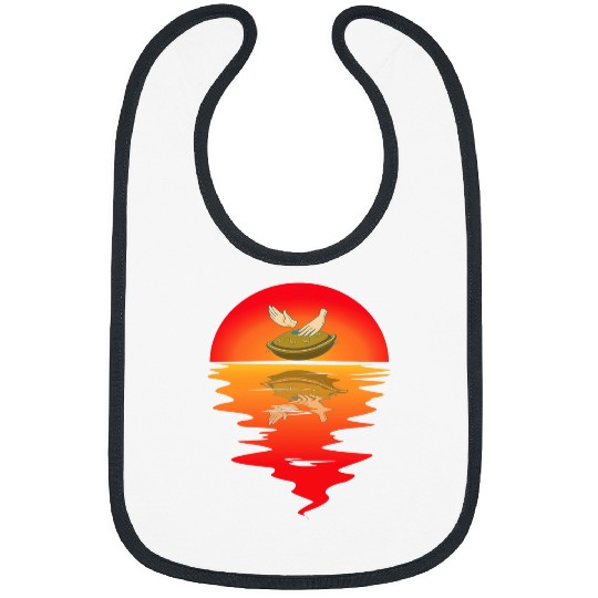 Funny Drummer Handpan Vintage Sunset Musical Instrument Hang Drum Music Bibs