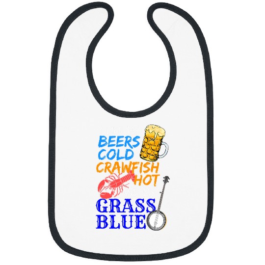 Funny Banjo Cold Beer Drinker Cajun Crawfish Banjo Music Bluegrass Bibs