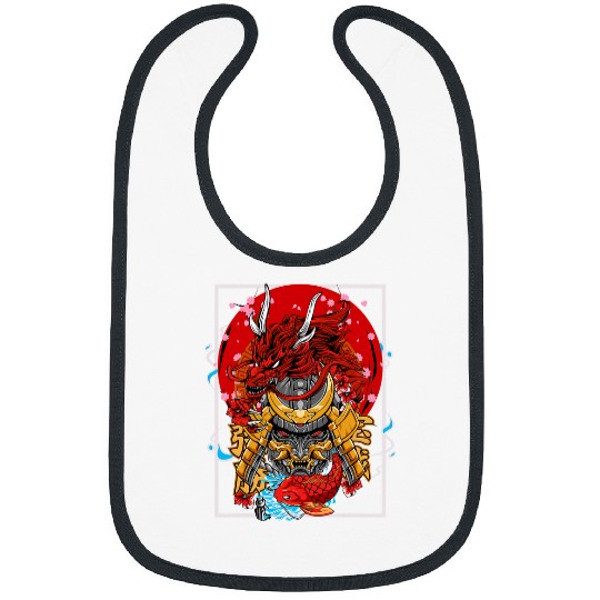 Dragons Japanese Dragon Cherry Blossom Sakura Koi Fish Japan Bibs