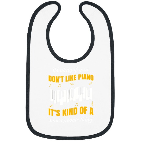Funny Piano Music gift for orchestra musicians musical instrument Bibs
