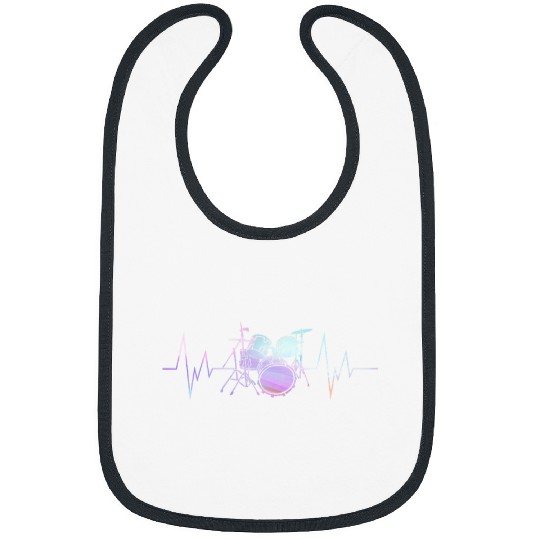 Funny Drummer Kids Drums for kids drummer girls drums kids 3 Bibs