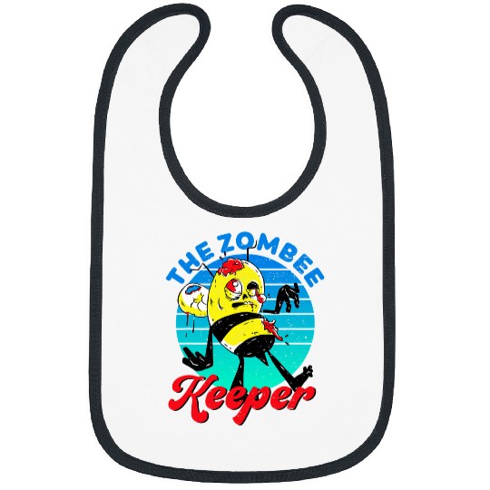 Funny Save Honey Bee Keeping Zombie Pun Zombee Keeper Bibs
