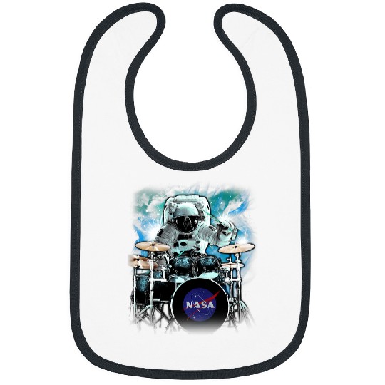 Drums Drummer NASA Space Drum Playing Astronaut Drums Bibs