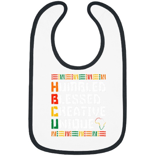 Black History Month HBCU Educated Melanin African American Bibs