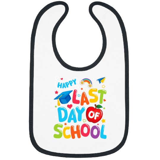 Happy Last Day Of School Teacher Student Graduation 2024 Bibs