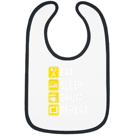 Funny Drummer Funny Drummer Musician Drums love music for women girls Bibs