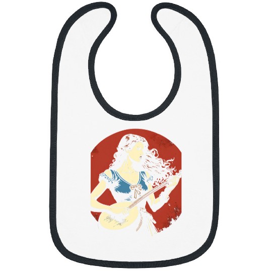 Funny Banjo Mountain Mama Banjo Girl Beautiful Hippie Woman Bluegrass Bibs
