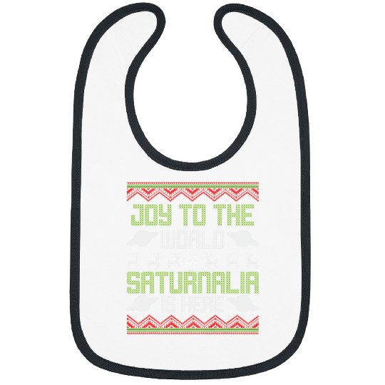 Joy to the world Saturnalia Roman Empire History Christmas Bibs