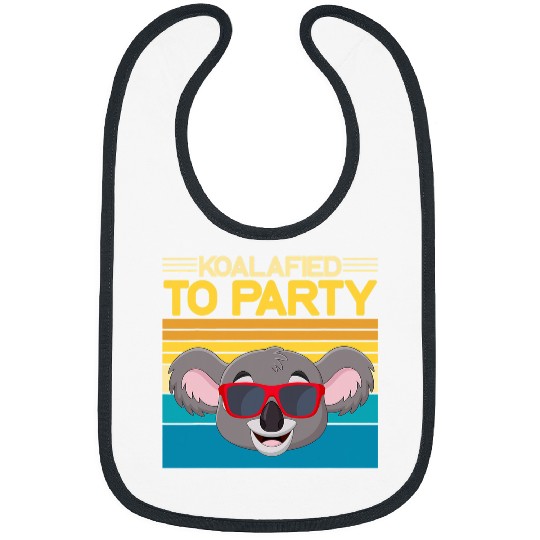 Funny Bear Cool Koala With Glasses Koalified To Party Koala Cute Bears Bibs