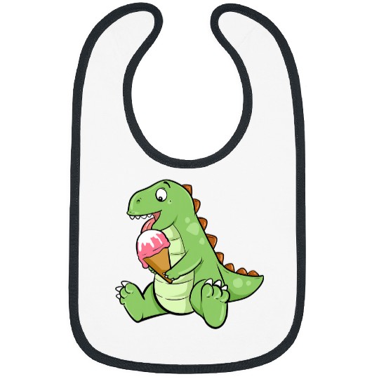 Ice Cream Dinosaur Brontosaurus Delicious Icecream Dino Bibs