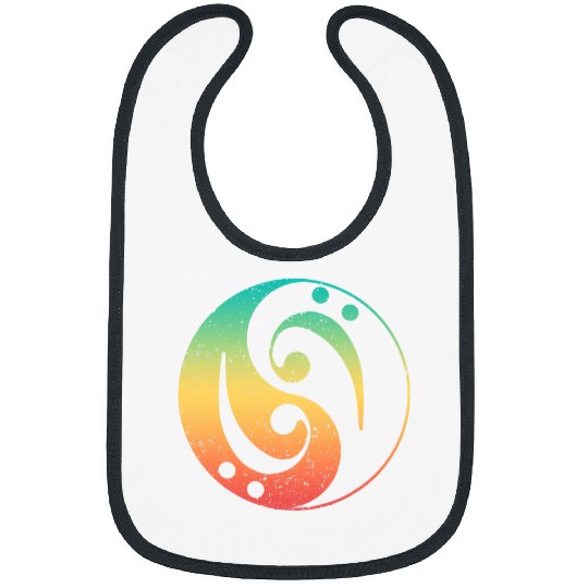 Funny Guitar Lover Ying Yang Bass Guitar Player Musical Instrument Bass Bibs
