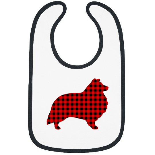 Dog Shetland Matching buffalo plaids Shetland Sheepdog Christmas Pajama 3 Bibs