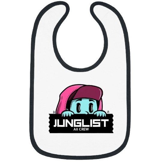 Funny Drummer Junglist Drum N Bass EDM Drum And Bass Liquid Raver Bibs