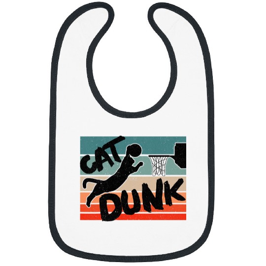 Sport Basketball Cat Dunk Sporty Cute Cat Athletic Sports Bibs