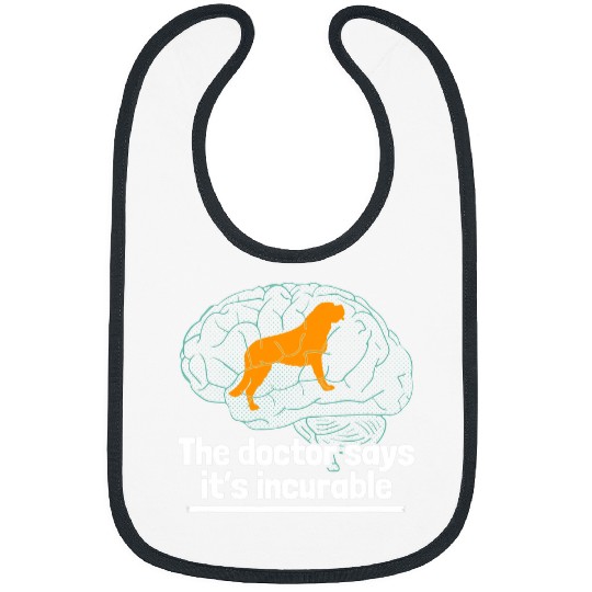 Dog Saint Bernard Funny Dog Lover Humor Brain Bibs