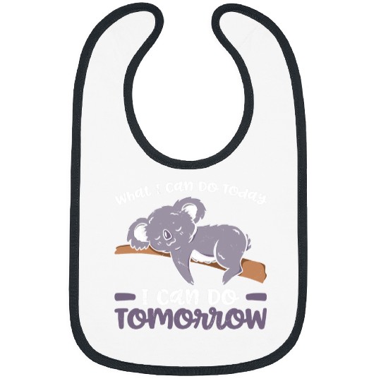 Funny Bear Classic vintages Witty Ironic Saying Lazy Koala Lifestyle Cute Bears Bibs