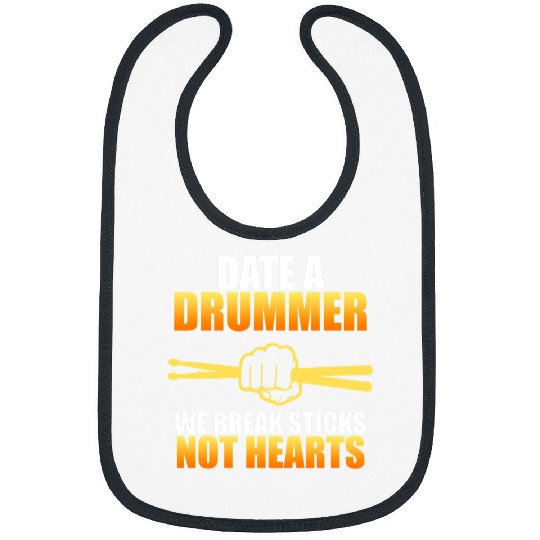 Funny Drummer Date A Drummer Drum Player Expert Drumming Lover Graphic Bibs
