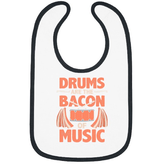 Funny Drummer are bacon of music Bibs
