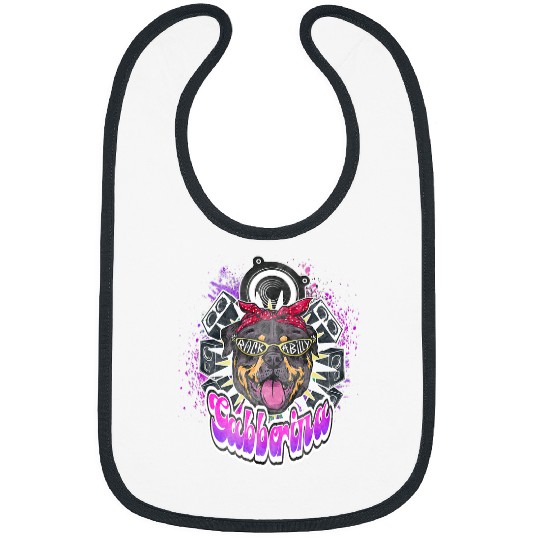 Funny Drummer N Bass Hardstyle Frenchcore Gabber Devil Gabberina Dog Bibs