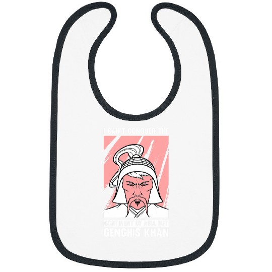 Funny Mongolian History Joke and Genghis Khan Quote Bibs