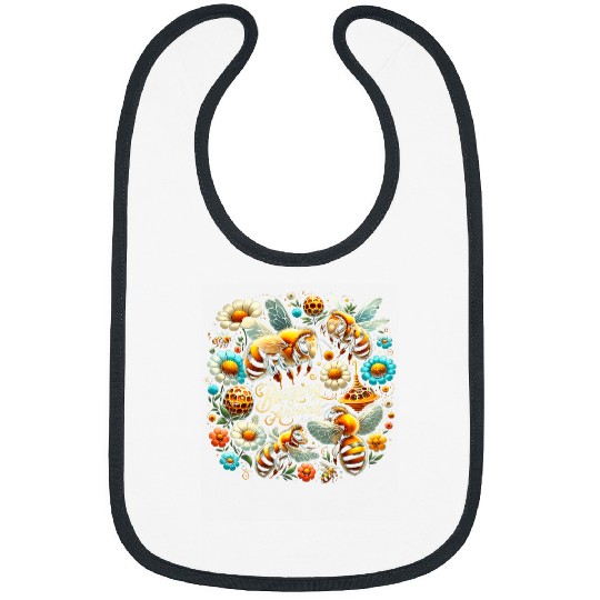 Buzzing Around Bee Funny Graphic Tees Bibs