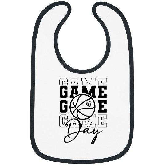 Sport Basketball Game Day Sport Lover Mothers Day Basketball Mom Women Girl 8 Bibs