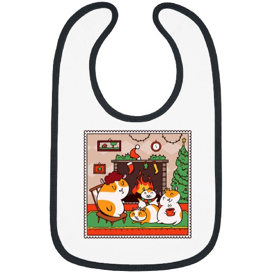 Guinea Pig Christmas Hamster Long Hair Bibs