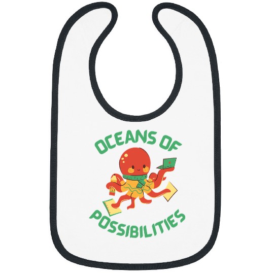 Book Reading summer reading t oceans of possibilities octopus Bibs