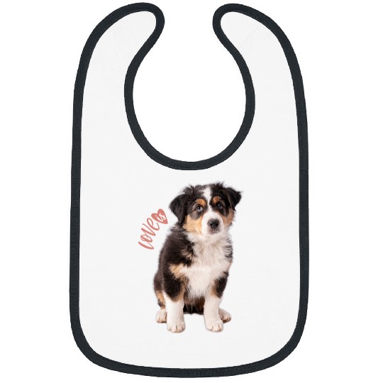 Australian Shepherd Aussie Mom Dad Love Dog Pet Tee Bibs