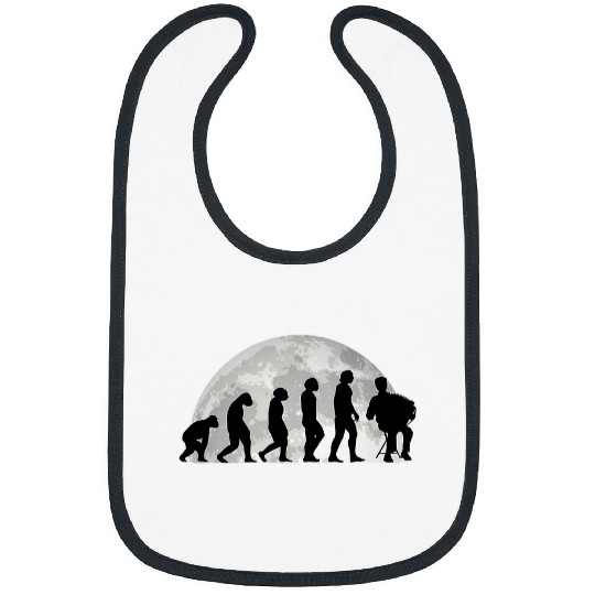 Funny Accordion Evolution Moon Musician Accordionist Bibs