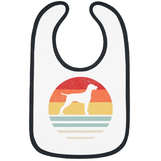 Dog Vizsla vintages Retro Vizsla Dog Mom And Dad Cute Dog Lover Owner Bibs