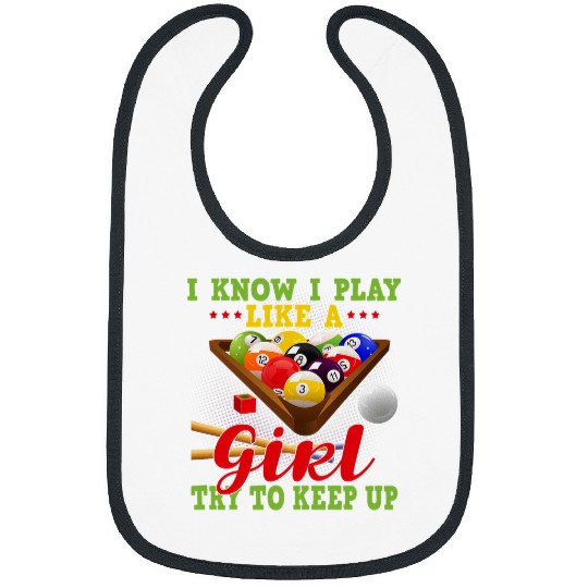 Sport Billiard Art For Women Girl Pool Player 8 Ball Snooker Bibs