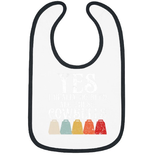 Funny Drummer Bell More Cowbell Vintage Funny Drummer Cowbell Funny 28 Bibs