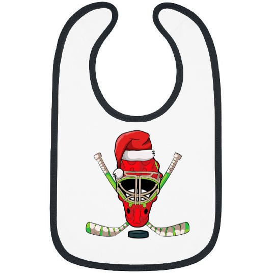 Sport Hockey Santa Hat Christmas Pajama Cool Sport Xmas Bibs