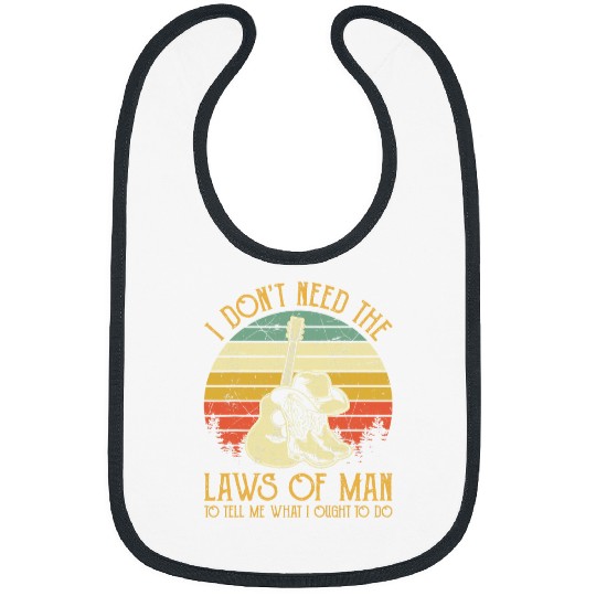 Funny Guitar I Dont Need The Laws Of Man Country Music Guitar Western Guitarist Bibs