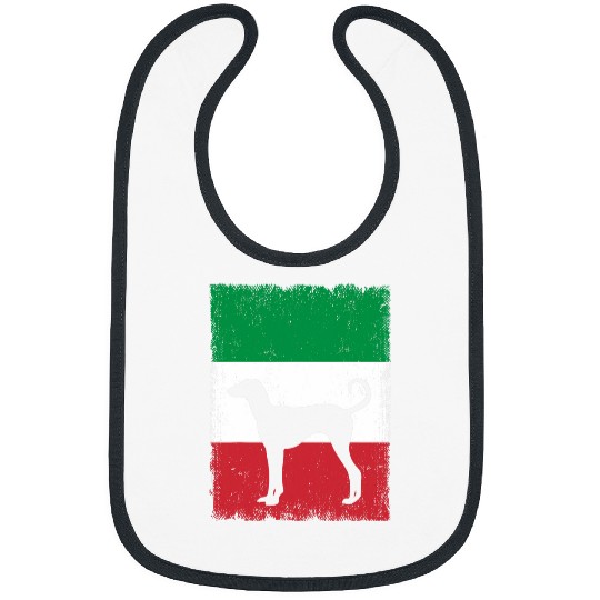 Azawakh Pet Dog Italy Flag Italian Vintage Mom Dad Bibs