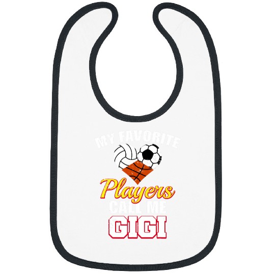 Sport Basketball My Favorite Players Volleyball Soccer Basketball Gigi Bibs