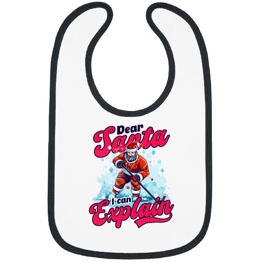 Sport Hockey Santa I Can Explain Design Christmas Ice Hockey Bibs