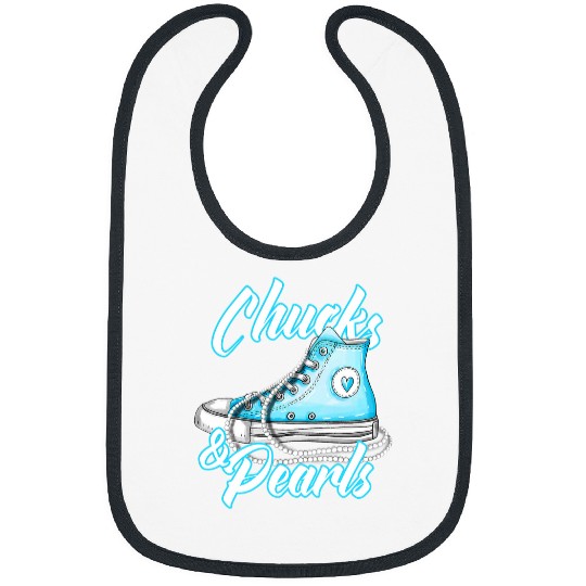 Chucks and Pearls 11 Bibs