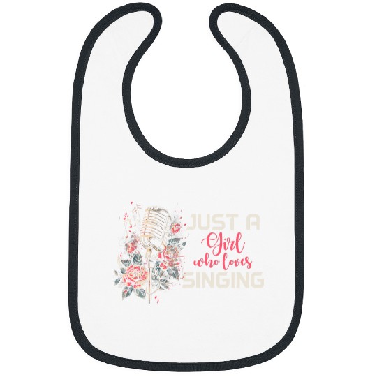 Singer vintages Microphone Flowers Singing Girl Choir Opera 4 Bibs