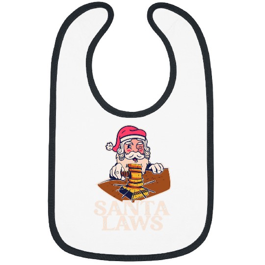 Santa Laws Christmas Judge law student attorney Bibs