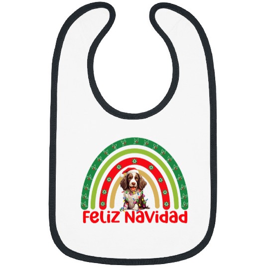 English Springer Spaniel Pet Dog Feliz Navidad Christmas Decorat Bibs