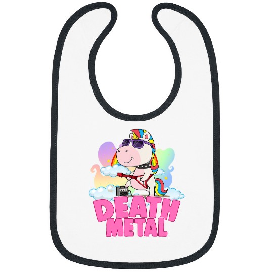 Funny Guitar Unicorns Death Metal Music Lover Guitar Playing Bibs