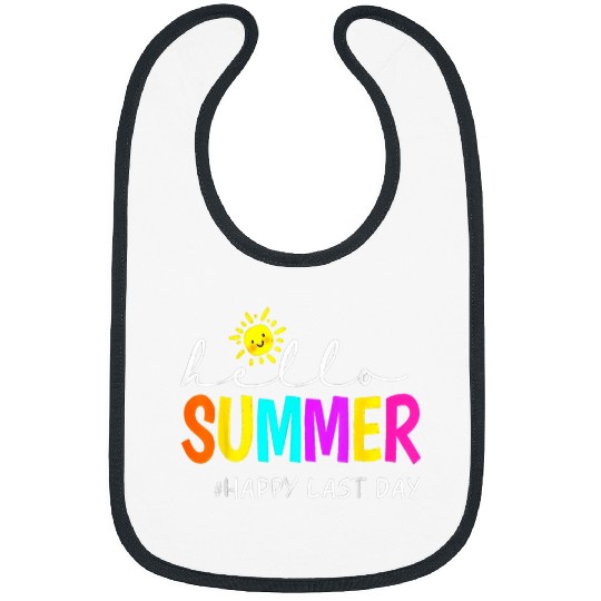 Happy Last Day of School Teacher Student Hello Summer Gifts 3 Bibs