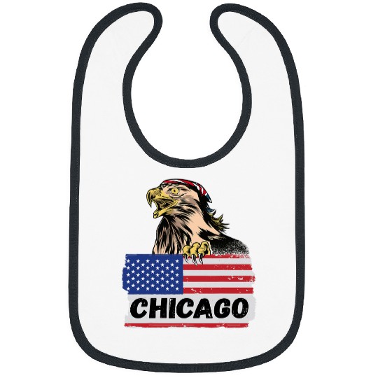 American Eagle claws US Flag Biker und Trucker Chicago Bibs