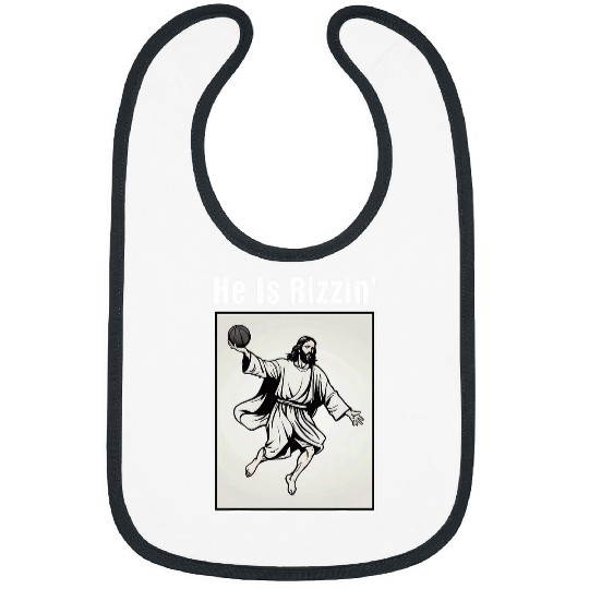 Sport Basketball He Is Risen Rizzin Funny Easter Jesus Playing Basketball 5 Bibs