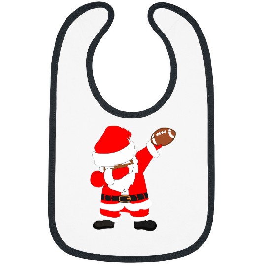 Sport American Football Black Melanin Dabbings Santa Christmas FOOTBALL Bibs