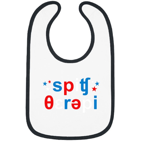 4th Of July US Flag Retro Speech Therapy SLP SLPA Therapist Bibs